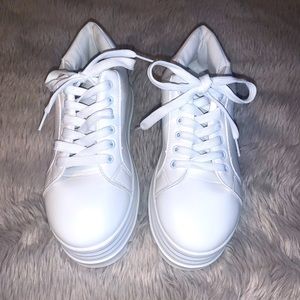 *Never Worn* White Platform Sneakers